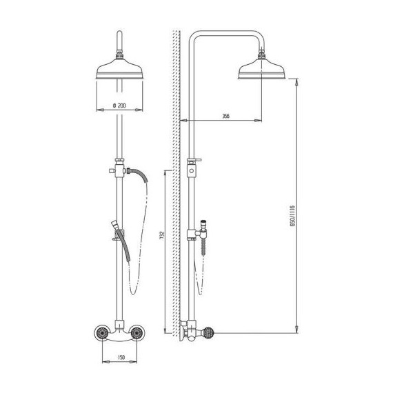 Душевая стойка Cezares Royal Palace CD 01 MS - 2 Душевая стойка Cezares Royal Palace CD 01 MS фото 2