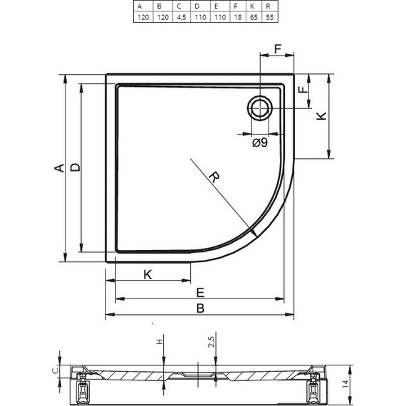 Акриловый поддон Riho Davos 289 120х120 см DA9700500000000 - 2 Акриловый поддон Riho Davos 289 120х120 см DA9700500000000 фото 2