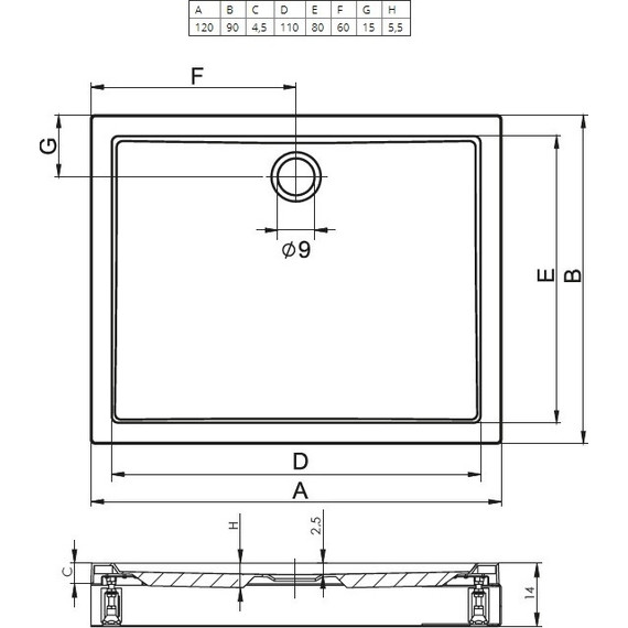 Акриловый поддон Riho Davos 255 120х90 см DA6300500000000 - 2 Акриловый поддон Riho Davos 255 120х90 см DA6300500000000 фото 2