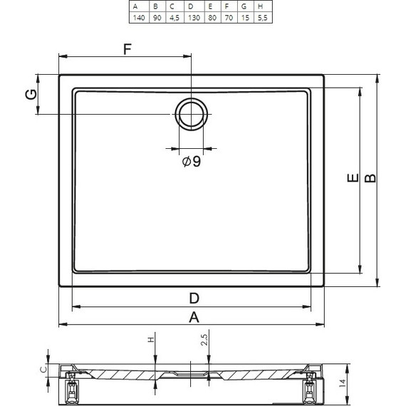 Акриловый поддон Riho Davos 257 140х90 см DA6500500000000 - 2 Акриловый поддон Riho Davos 257 140х90 см DA6500500000000 фото 2