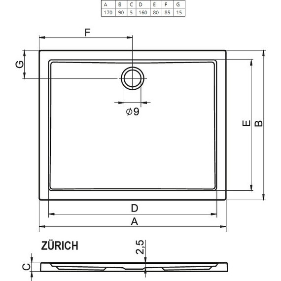 Акриловый поддон Riho Zurich 266 170х90 см DA0800500000000 - 2 Акриловый поддон Riho Zurich 266 170х90 см DA0800500000000 фото 2