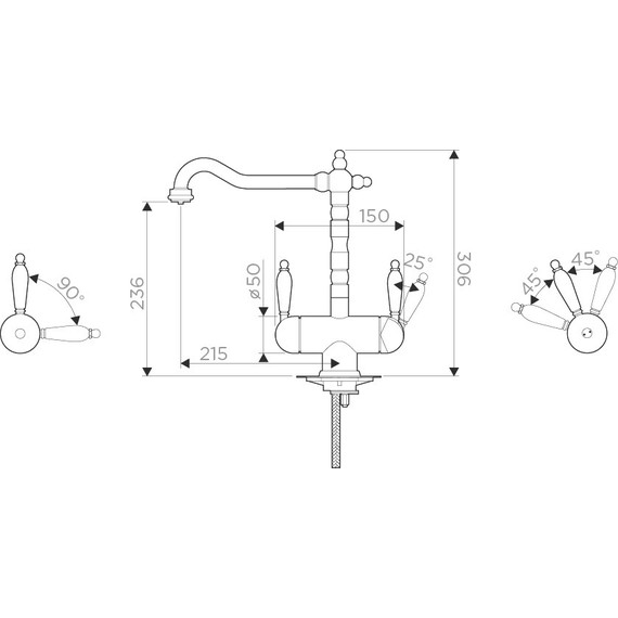 Смеситель для кухни Omoikiri Amagasaki-EV 4994072, хром/эверест - 6 Смеситель для кухни Omoikiri Amagasaki-EV 4994072, хром/эверест фото 6