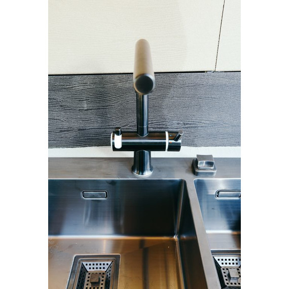 Смеситель для кухни Omoikiri Hotaru-GM-WH 4994053, вороненая сталь/белый - 6 Смеситель для кухни Omoikiri Hotaru-GM-WH 4994053, вороненая сталь/белый фото 6