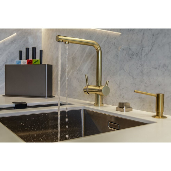 Смеситель для кухни Omoikiri Nagano-PVD-G 4994178, светлое золото - 11 Смеситель для кухни Omoikiri Nagano-PVD-G 4994178, светлое золото фото 11