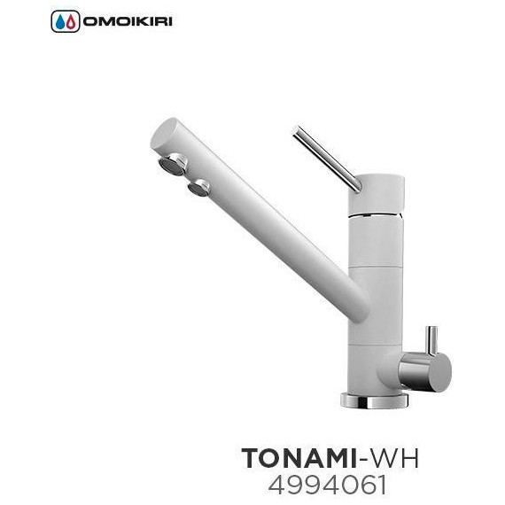 Смеситель для кухни Omoikiri Tonami-WH 4994061, хром/белый - 5 Смеситель для кухни Omoikiri Tonami-WH 4994061, хром/белый фото 5