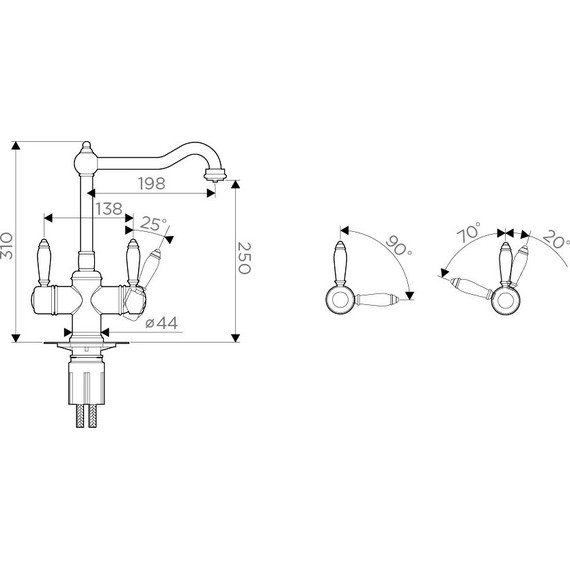 Смеситель для кухни Omoikiri Tottori-SI 4994046, античное серебро фото 9