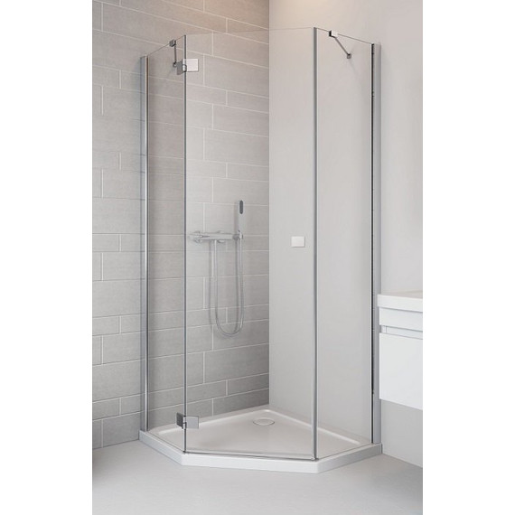 Душевое ограждение Radaway Essenza New PTJ 90х90 см L/R, хром/прозрачное фото 
