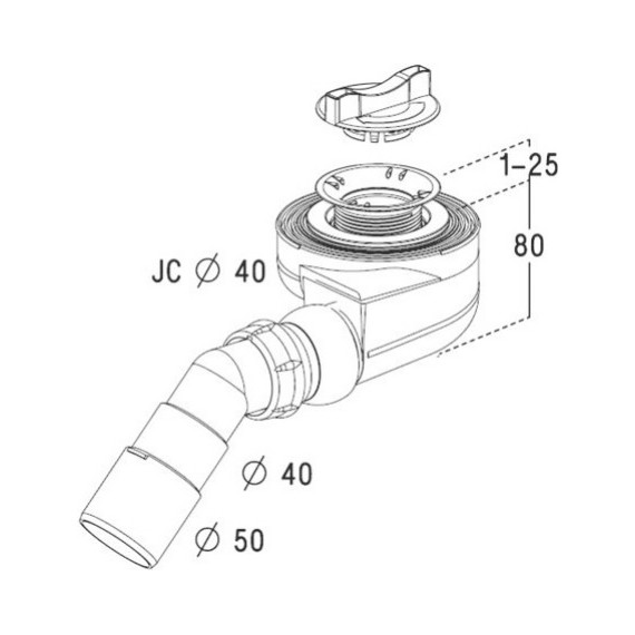 Сифон для душевого поддона Radaway 5SL1 - 2 Сифон для душевого поддона Radaway 5SL1 фото 2