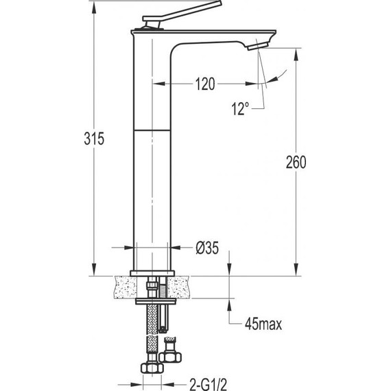 Смеситель для раковины Cezares CITY-F-LC-01-W0 - 2 Смеситель для раковины Cezares CITY-F-LC-01-W0 фото 2