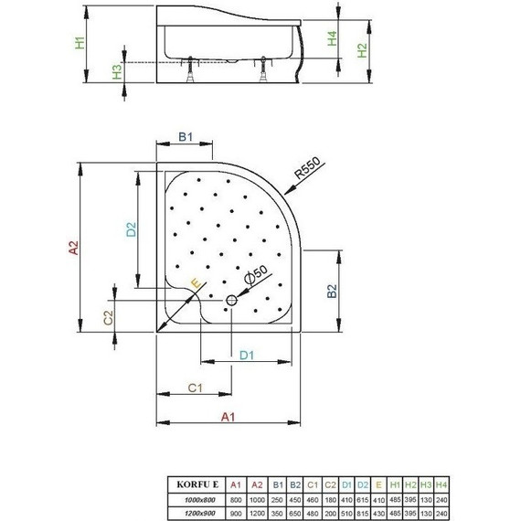 Поддон акриловый Radaway Korfu E 120х90 см 4E91240-03R - 2 Поддон акриловый Radaway Korfu E 120х90 см 4E91240-03R фото 2
