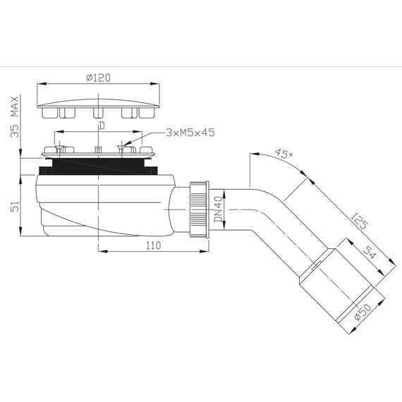 Сифон для душевого поддона Radaway R510 фото 2