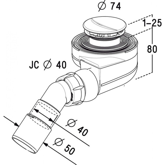 Сифон для душевого поддона Radaway Turboflow TB50P фото 2