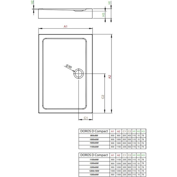Поддон акриловый Radaway Doros D Compact 120х80 см SDRD1280-05 - 2 Поддон акриловый Radaway Doros D Compact 120х80 см SDRD1280-05 фото 2