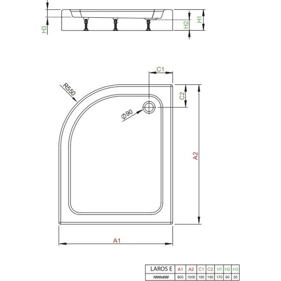 Поддон акриловый Radaway Laros E Compact 100х80 см SLE81017-01L - 2 Поддон акриловый Radaway Laros E Compact 100х80 см SLE81017-01L фото 2