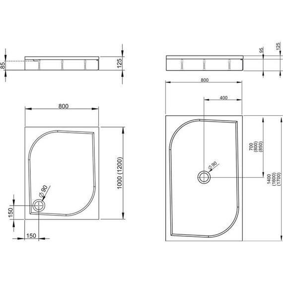 Поддон мраморный Radaway Paros D1600 160х80 см MBD8016-03-1 - 2 Поддон мраморный Radaway Paros D1600 160х80 см MBD8016-03-1 фото 2