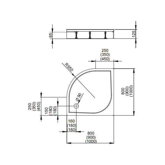 Поддон мраморный Radaway Paros A800 80х80 см MBA8080-03-1 - 2 Поддон мраморный Radaway Paros A800 80х80 см MBA8080-03-1 фото 2