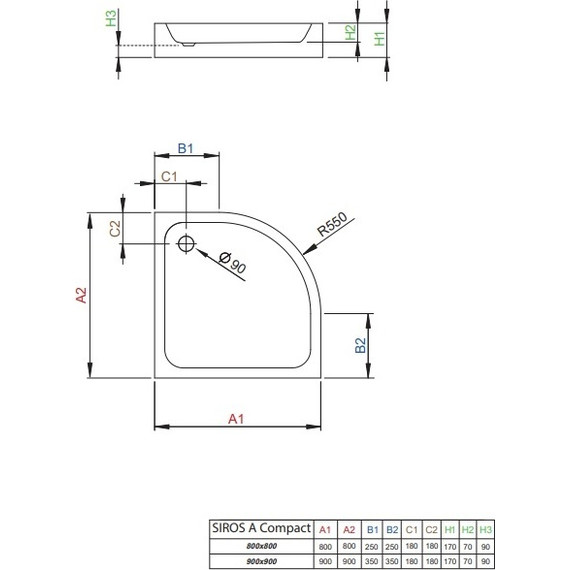 Поддон акриловый Radaway Siros A800 Compact 80х80 см SBA8817-2 - 2 Поддон акриловый Radaway Siros A800 Compact 80х80 см SBA8817-2 фото 2
