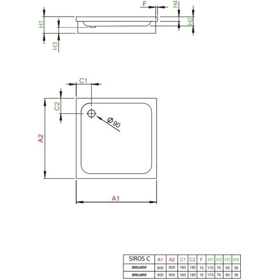 Поддон акриловый Radaway Siros C800 80х80 см SBC8817-1 - 2 Поддон акриловый Radaway Siros C800 80х80 см SBC8817-1 фото 2