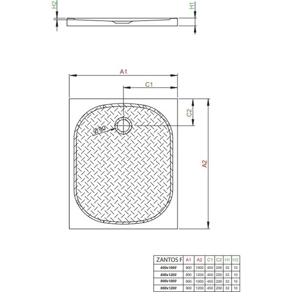 Поддон мраморный Radaway Zantos F 120х80 см M3ZNF1280-06 фото 2