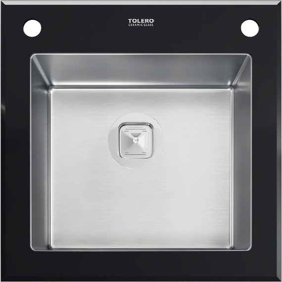 Кухонная мойка Tolero Ceramic Glass TG-500, 1 мм нержавеющая сталь фото 