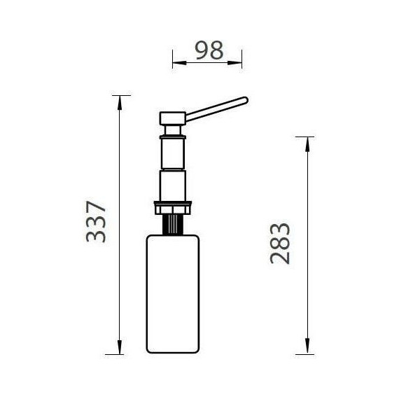 Дозатор для моющего средства Schock 710001, хром фото 3