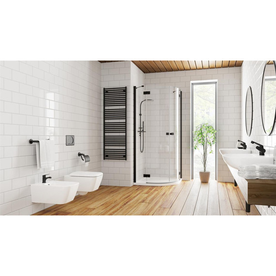 Душевое ограждение Radaway Essenza New Black PDD 100х100 см, черный/прозрачное фото 4