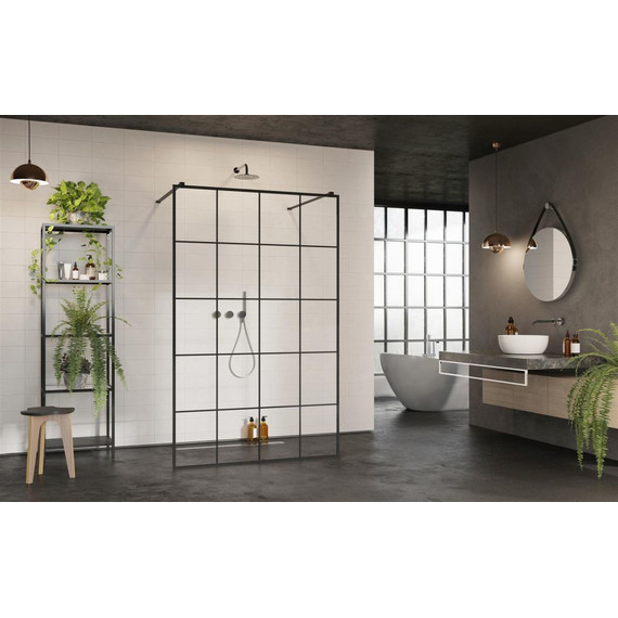 Душевая перегородка Radaway Modo New Black I Factory 120x200 см черный/прозрачное - 3 Душевая перегородка Radaway Modo New Black I Factory 120x200 см черный/прозрачное фото 3