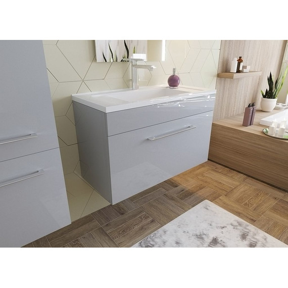 Тумба подвесная с раковиной Эстет Элин 80 см, 1 ящик ФР-00003349 фото 6