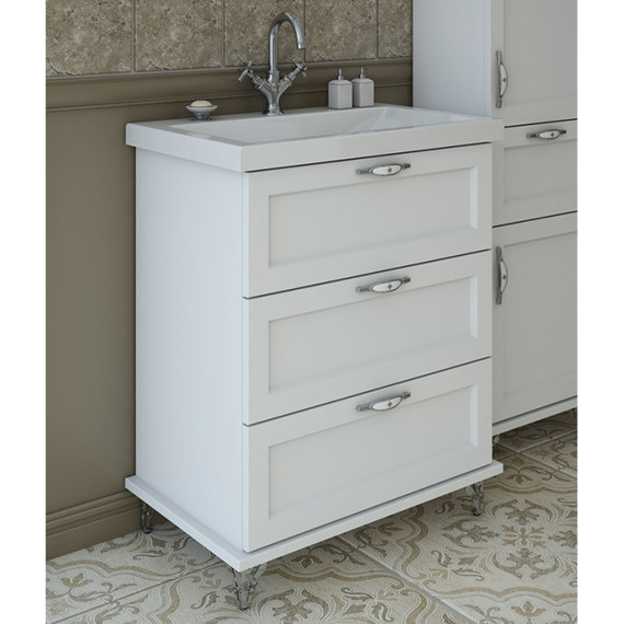 Тумба напольная с раковиной Эстет Bali Classic 65 см, 3 ящика ФР-00002142 - 5 Тумба напольная с раковиной Эстет Bali Classic 65 см, 3 ящика ФР-00002142 фото 5