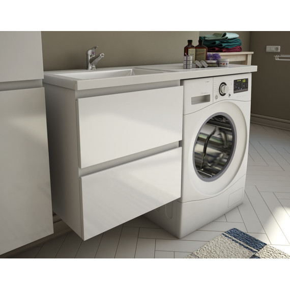 Тумба подвесная с раковиной-столешницей Эстет Dallas Luxe 120 см L, 2 ящика ФР-00001928 - 5 Тумба подвесная с раковиной-столешницей Эстет Dallas Luxe 120 см L, 2 ящика ФР-00001928 фото 5