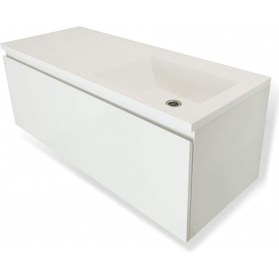 Тумба подвесная с раковиной-столешницей Эстет Dallas Luxe 110 см R, 1 ящик ФР-00002023 фото 