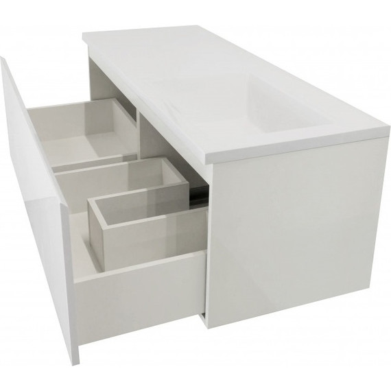 Тумба подвесная с раковиной-столешницей Эстет Dallas Luxe 130 см R, 1 ящик ФР-00002275 - 8 Тумба подвесная с раковиной-столешницей Эстет Dallas Luxe 130 см R, 1 ящик ФР-00002275 фото 8