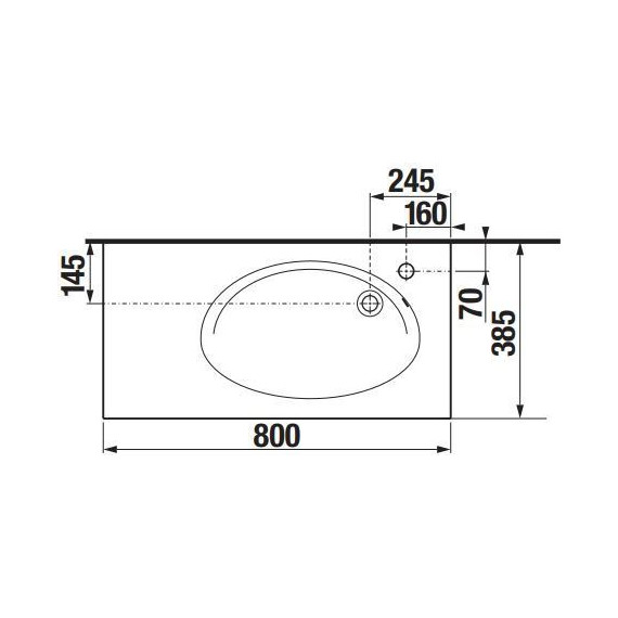 Тумба подвесная с раковиной Roca Etna 80 см 857301445, дуб верона - 8 Тумба подвесная с раковиной Roca Etna 80 см 857301445, дуб верона фото 8