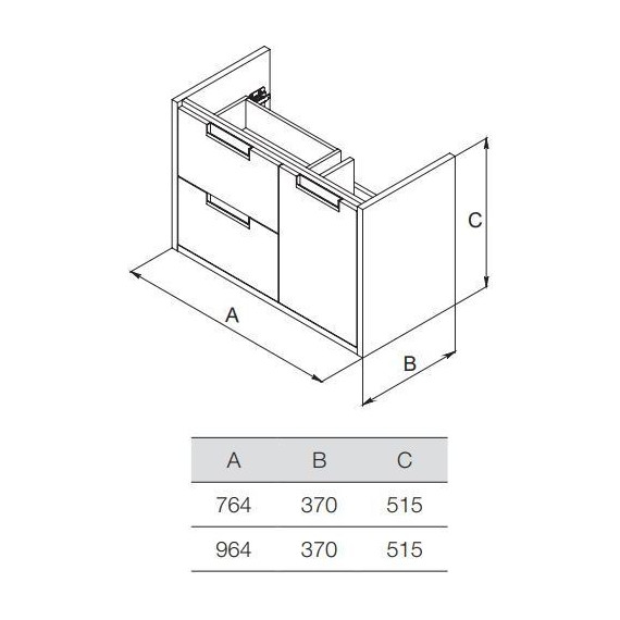 Тумба подвесная с раковиной Roca Etna 100 см 857302806, белый фото 4