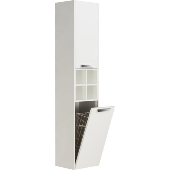 Пенал подвесной Roca Lago 35 см с корзиной 857297806, белый - 4 Пенал подвесной Roca Lago 35 см с корзиной 857297806, белый фото 4