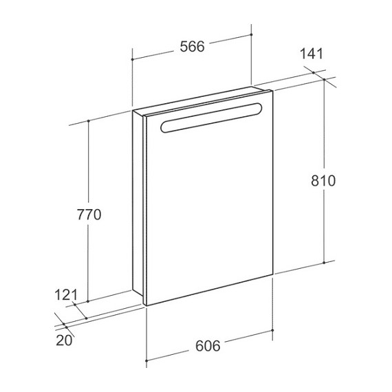 Зеркальный шкаф Roca Victoria Nord 60 см правый ZRU9000030, белый - 9 Зеркальный шкаф Roca Victoria Nord 60 см правый ZRU9000030, белый фото 9