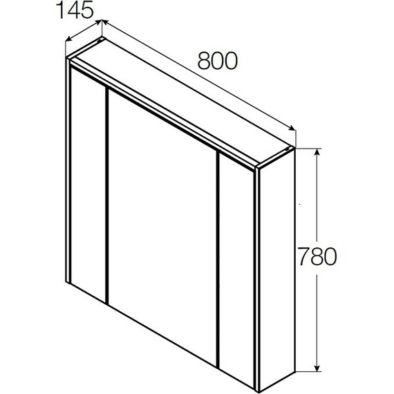 Зеркальный шкаф ROCA Ronda 80 см ZRU9302970, антрацит - 6 Зеркальный шкаф ROCA Ronda 80 см ZRU9302970, антрацит фото 6