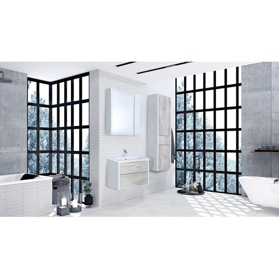 Зеркальный шкаф ROCA Ronda 60 см ZRU9303007, бетон/белый глянец - 4 Зеркальный шкаф ROCA Ronda 60 см ZRU9303007, бетон/белый глянец фото 4