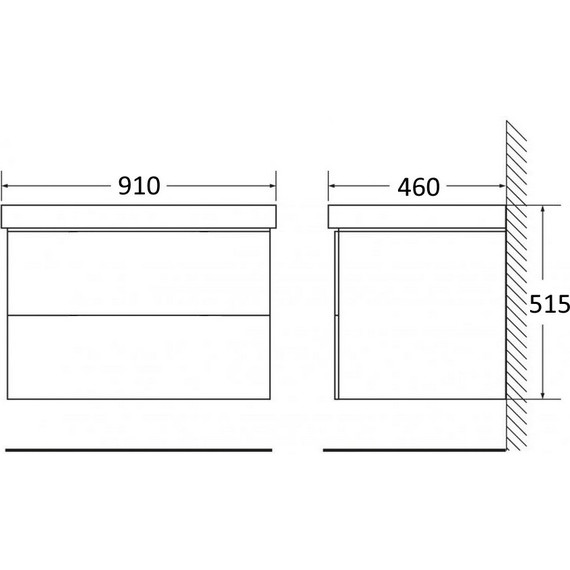 Тумба подвесная с раковиной BelBagno ETNA-900-2C-SO-BL-P 90 см, Bianco Lucido, Цвет фасада: Bianco Lucido фото 4