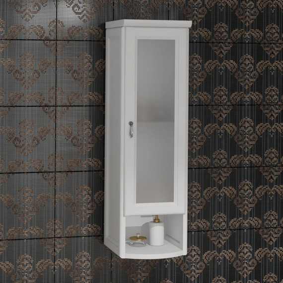 Шкаф подвесной Opadiris Клио 30 см, 1 створчатый, правый, белый фото 3