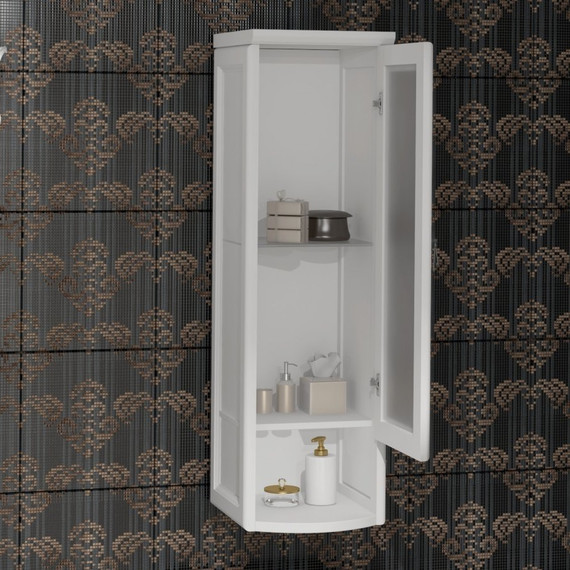 Шкаф подвесной Opadiris Клио 30 см, 1 створчатый, правый, белый фото 4