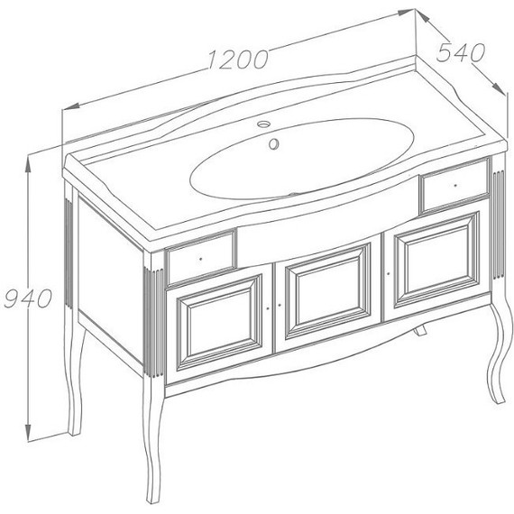 Тумба напольная с раковиной Opadiris Лаура 120 см, белый матовый - 4 Тумба напольная с раковиной Opadiris Лаура 120 см, белый матовый фото 4
