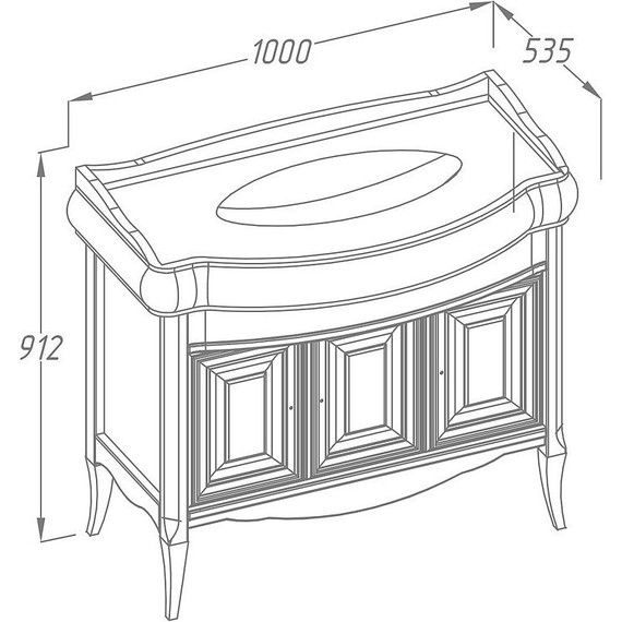 Тумба напольная с раковиной Opadiris Лоренцо 100 см, белый - 2 Тумба напольная с раковиной Opadiris Лоренцо 100 см, белый фото 2