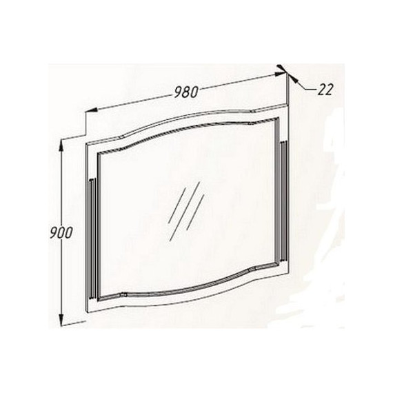Зеркало Opadiris Лаура 100 см, белый фото 4