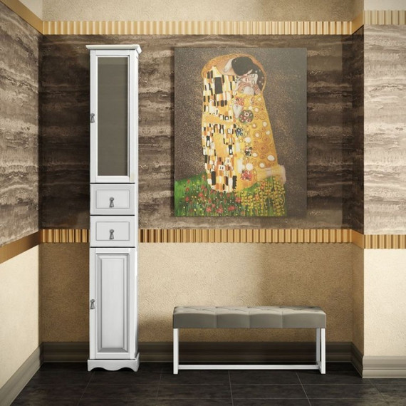 Пенал напольный Opadiris Риспекто 30 правый, белый фото 3