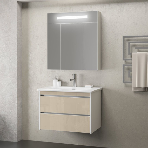 Зеркало-шкаф Smile Фреш 80 см, белый фото 7