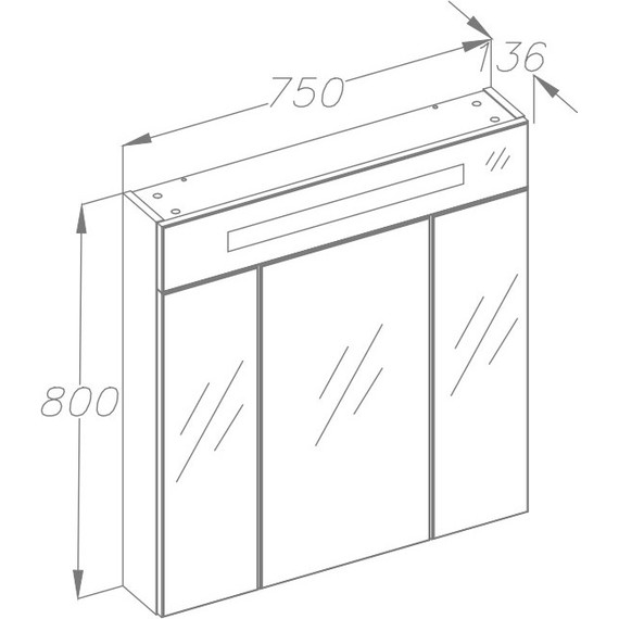 Зеркало-шкаф Smile Фреш 80 см, белый фото 4
