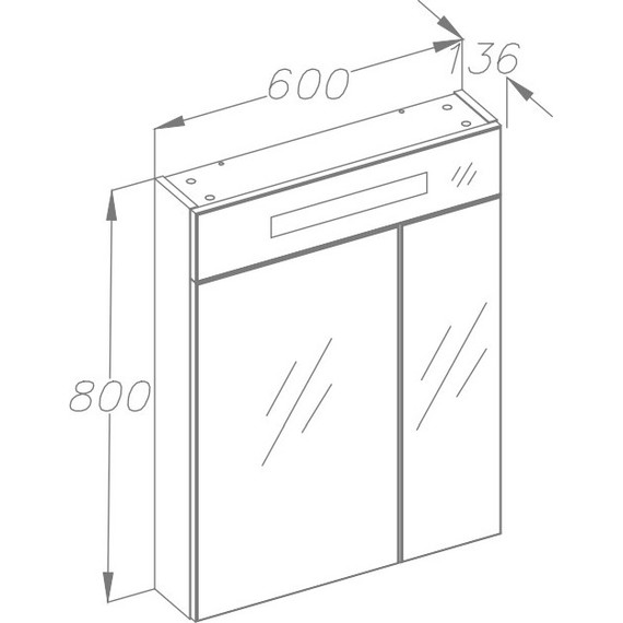 Зеркало-шкаф Smile Фреш 60 см, белый - 4 Зеркало-шкаф Smile Фреш 60 см, белый фото 4
