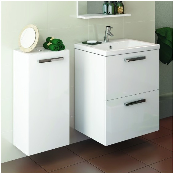 Тумба подвесная/напольная с раковиной Cersanit Melar 50 см B-SU-MEL-CM50, 2 ящика, белый - 8 Тумба подвесная/напольная с раковиной Cersanit Melar 50 см B-SU-MEL-CM50, 2 ящика, белый фото 8