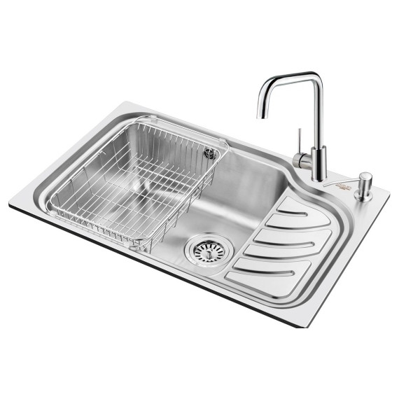 Кухонная мойка Oulin OL-327L 1 мм, нержавеющая сталь фото 4